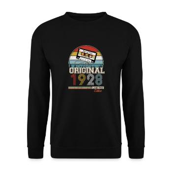 Elegant Retro Gift: 1928 Vintage - Unisex Sweatshirt - black - Front - Alina (178cm) & Michal (187cm)