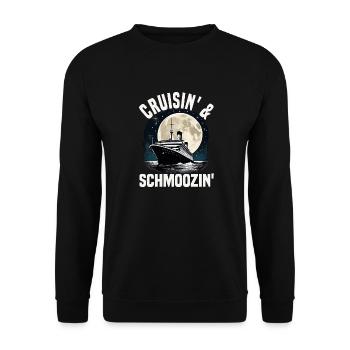 Cruisin And Schmoozin Cruise Ship Vacation Group - Unisex Pullover - Schwarz - Vorne - Alina (178cm) & Michal (187cm)
