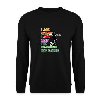 Football love. Football My Game. - Unisex Sweatshirt - black - Front - Alina (178cm) & Michal (187cm)