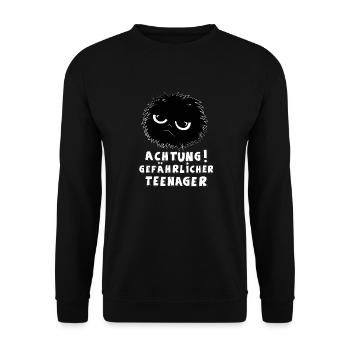 Méfiez-vous des adolescents dangereux - Sweat-shirt Unisexe - noir - Devant - Alina (178cm) & Michal (187cm)