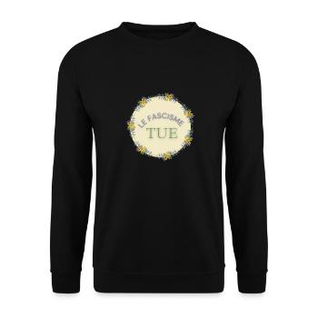 Fascism kills - Unisex Sweatshirt - black - Front - Alina (178cm) & Michal (187cm)