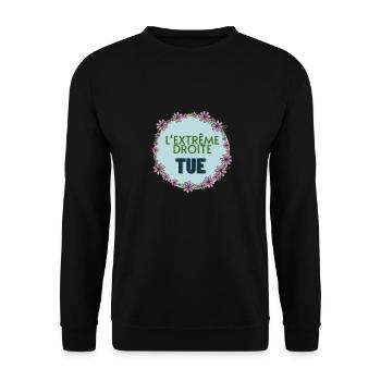 The far right kills - Unisex Sweatshirt - black - Front - Alina (178cm) & Michal (187cm)