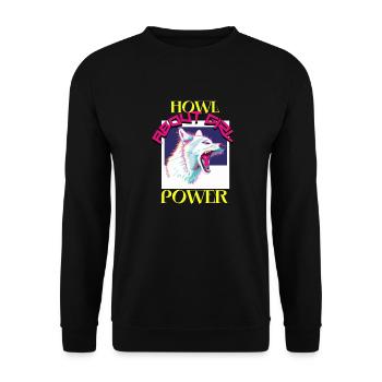 Alpha Femme She-Wolf Leader Pack Queen Girl Power - Unisex Sweatshirt - black - Front - Alina (178cm) & Michal (187cm)