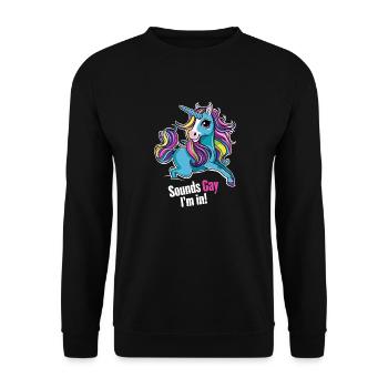 Sounds Gay - I'm in! - Unisex Pullover - Schwarz - Vorne - Alina (178cm) & Michal (187cm)