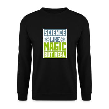 La science comme de la magie, mais un vrai professeur scientifique - Sweat-shirt Unisexe - noir - Devant - Alina (178cm) & Michal (187cm)