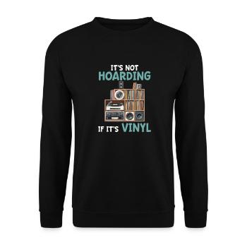 Ce n’est pas de la thésaurisation s’il s’agit d’un vinyle de collection - Sweat-shirt Unisexe - noir - Devant - Alina (178cm) & Michal (187cm)