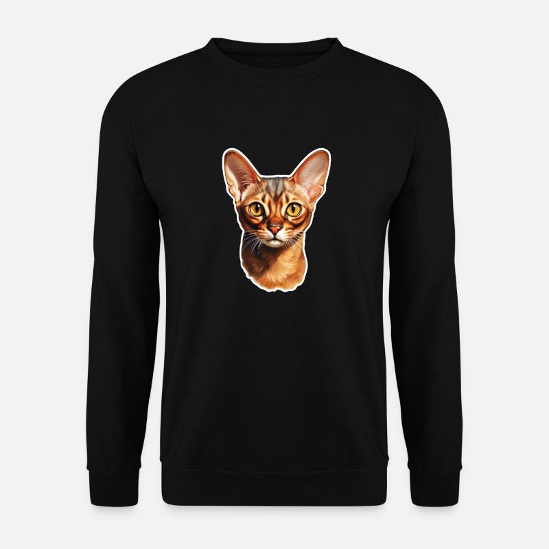 Abessinierkatzenkopf - Unisex Pullover - Schwarz