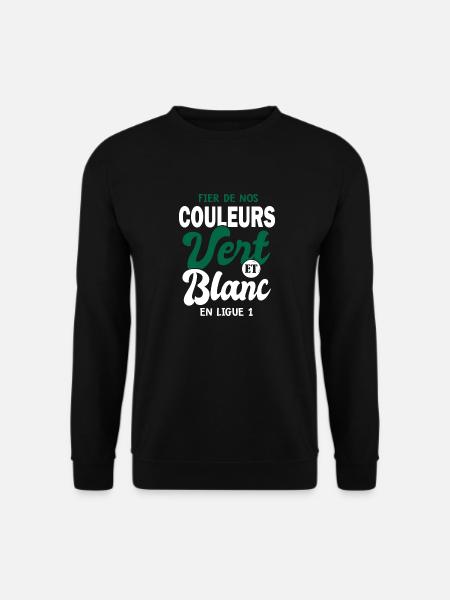 Les Verts fiers des couleurs footfball st étienne - Sweat-shirt Unisexe - noir