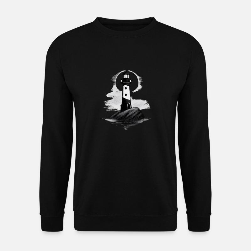 Leuchtturm - Motiv - Unisex Pullover - Schwarz