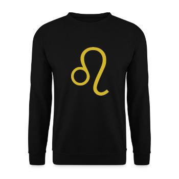 Sternzeichen Löwe, exklusives T-Shirt Design - Unisex Pullover - Schwarz - Vorne - Alina (178cm) & Michal (187cm)