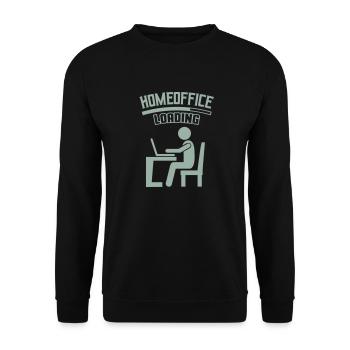 Work Office Home Office Loading - Unisex Sweatshirt - black - Front - Alina (178cm) & Michal (187cm)