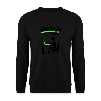 Work Office Home Office Loading - Unisex Sweatshirt - black - Front - Alina (178cm) & Michal (187cm)