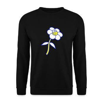 Fleur douce Printemps Eté Nature Visage drôle - Sweat-shirt Unisexe - noir - Devant - Alina (178cm) & Michal (187cm)