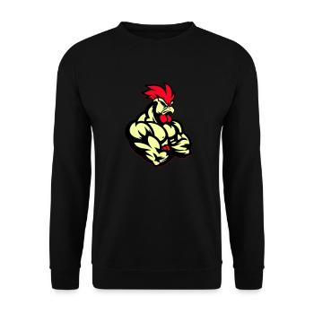 Coq Bande Dessinée - Sweat-shirt Unisexe - noir - Devant - Alina (178cm) & Michal (187cm)