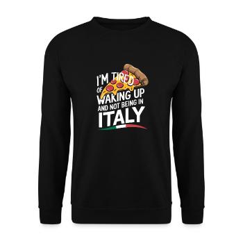 L’Italie au cœur - Sweat-shirt Unisexe - noir - Devant - Alina (178cm) & Michal (187cm)
