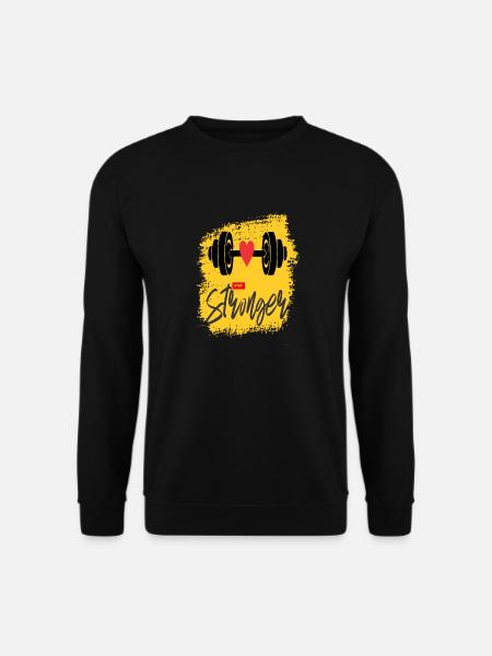 stronger, GYM, fitness - Unisex Sweatshirt - black