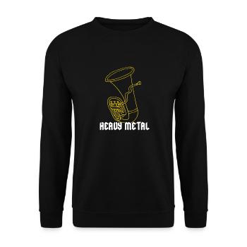 Heavy Metal Tuba - Unisex Sweatshirt - black - Front - Alina (178cm) & Michal (187cm)