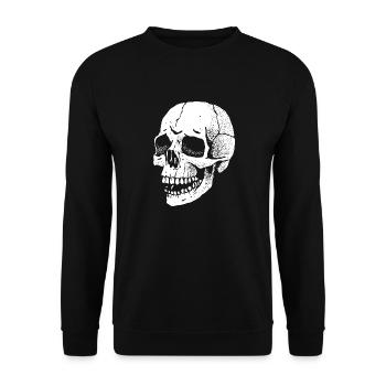 Skull - Unisex Sweatshirt - black - Front - Alina (178cm) & Michal (187cm)