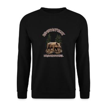 Jäger-Waidmannsheil Revieraufsicht-Wildschwein - Sweat-shirt Unisexe - noir - Devant - Alina (178cm) & Michal (187cm)