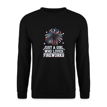 Pyrotechnics Fireworks Pyrotechnics - Unisex Sweatshirt - black - Front - Alina (178cm) & Michal (187cm)