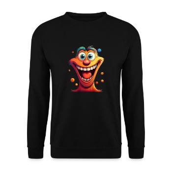Funny cartoon - Unisex Sweatshirt - black - Front - Alina (178cm) & Michal (187cm)