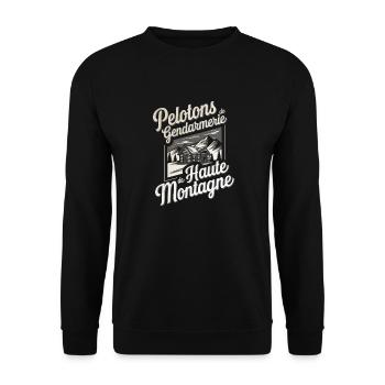 Peloton de Gendarmerie de Haute Montagne - Sweat-shirt Unisexe - noir - Devant - Alina (178cm) & Michal (187cm)