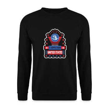 I LOVE YOU UNITED STATES 2025 - Sweat-shirt Unisexe - noir - Devant - Alina (178cm) & Michal (187cm)