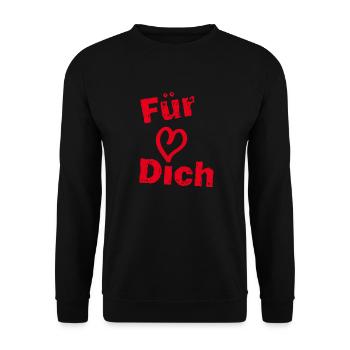 For you - Unisex Sweatshirt - black - Front - Alina (178cm) & Michal (187cm)
