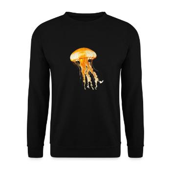 Die Vielfalt der Quallen ist beeindruckend. - Unisex Pullover - Schwarz - Vorne - Alina (178cm) & Michal (187cm)
