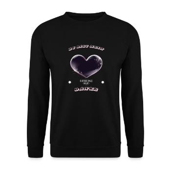 Romantisches Valentinstags Geschenk Liebe Partner - Unisex Pullover - Schwarz - Vorne - Alina (178cm) & Michal (187cm)