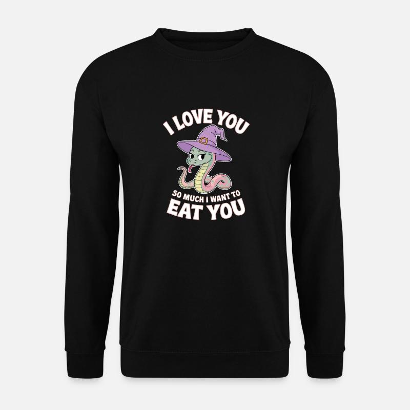 Serpent Sorcier Amoureux - Sweat-shirt Unisexe - noir