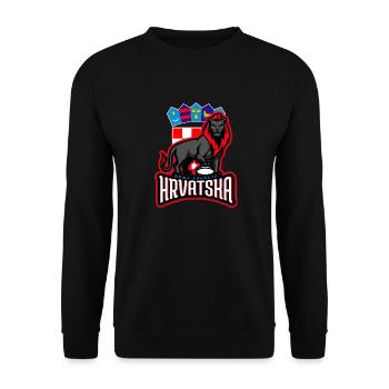 LAV HRVATSKA - Unisex Pullover - Schwarz - Vorne - Alina (178cm) & Michal (187cm)