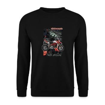 Superbike // Illustration - Unisex Pullover - Schwarz - Vorne - Alina (178cm) & Michal (187cm)