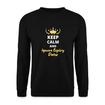 Keep Calm and Ignore Expiry Dates - Sweat-shirt Unisexe - noir - Devant - Alina (178cm) & Michal (187cm)