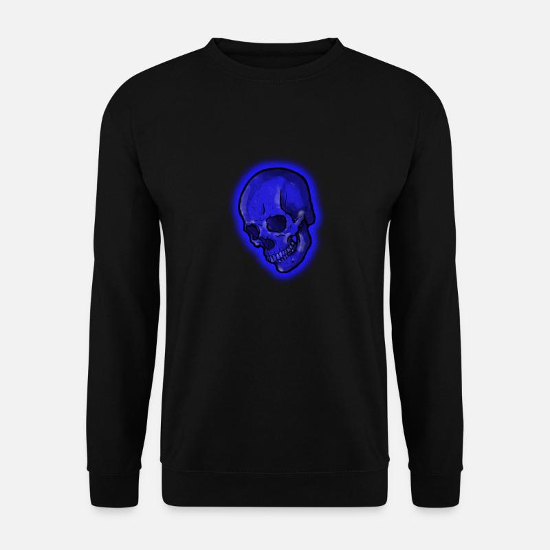 Blue Skull - Unisex Sweatshirt - black
