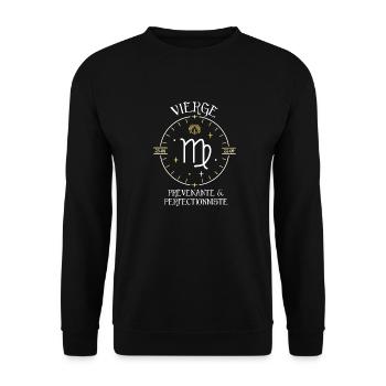 Du signe de la Vierge - Prévenante - Sweat-shirt Unisexe - noir - Devant - Alina (178cm) & Michal (187cm)