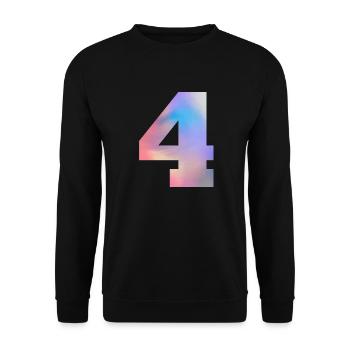 Numéro 4 coloré - Sweat-shirt Unisexe - noir - Devant - Alina (178cm) & Michal (187cm)