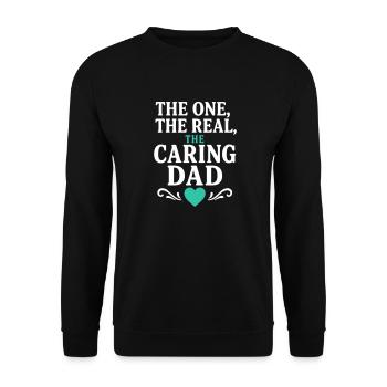 Caring Dad : la première fête des pères - Sweat-shirt Unisexe - noir - Devant - Alina (178cm) & Michal (187cm)
