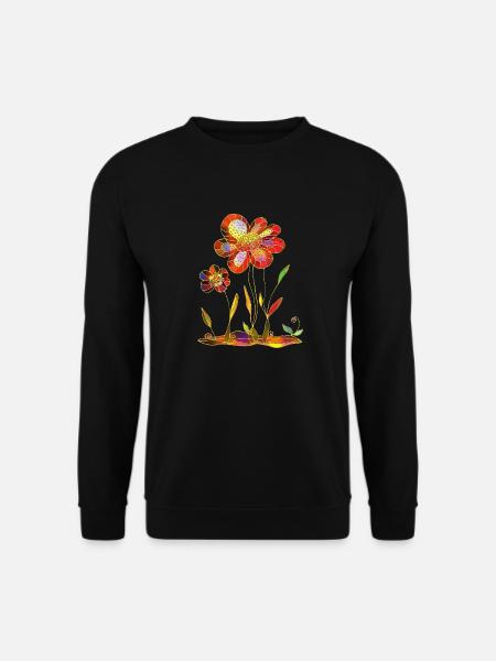 Blumen - Unisex Pullover - Schwarz