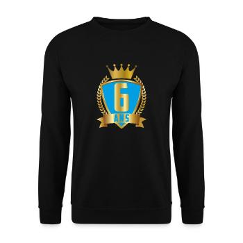 6ANS BLEU - Sweat-shirt Unisexe - noir - Devant - Alina (178cm) & Michal (187cm)