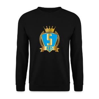 5ANS BLEU - Sweat-shirt Unisexe - noir - Devant - Alina (178cm) & Michal (187cm)