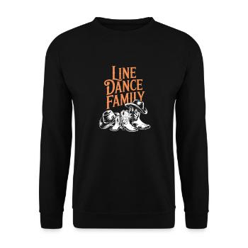 Line Dance Family Dad Mom Kids - Unisex Sweatshirt - black - Front - Alina (178cm) & Michal (187cm)