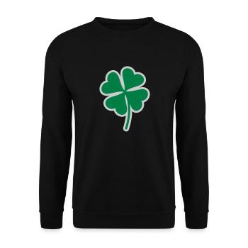 Lucky Clover - Unisex Sweatshirt - black - Front - Alina (178cm) & Michal (187cm)