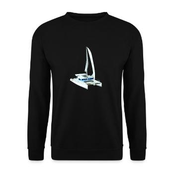 Katamaran 3D - Unisex Pullover - Schwarz - Vorne - Alina (178cm) & Michal (187cm)