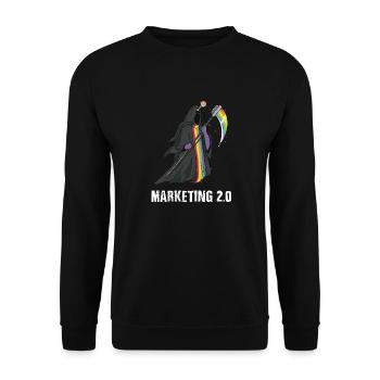 Unicorn Death Sensenmann funny gift of Christmas - Unisex Sweatshirt - black - Front - Alina (178cm) & Michal (187cm)