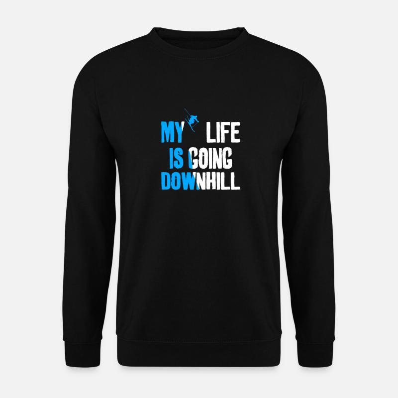 Skiing Ski Resort Skiing Funny Ski Gift - Unisex Sweatshirt - black