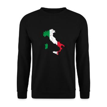 Italy gift for proud Italians - Unisex Sweatshirt - black - Front - Alina (178cm) & Michal (187cm)
