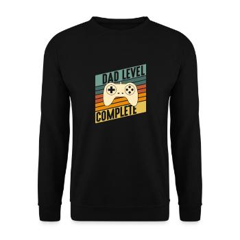 Papa level complete Gaming Father Baby Pregnant - Unisex Sweatshirt - black - Front - Alina (178cm) & Michal (187cm)