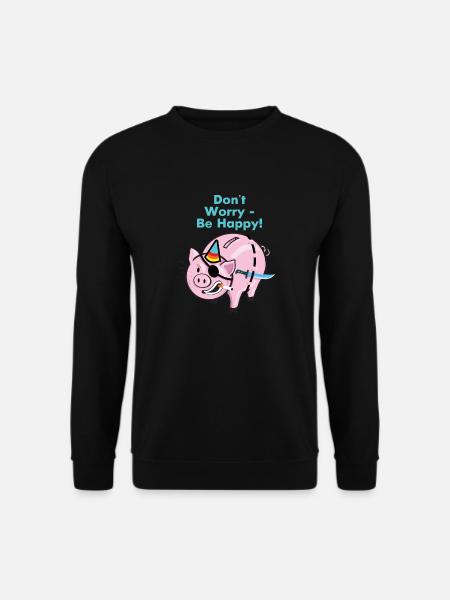 Pirate pig - Unisex Sweatshirt - black