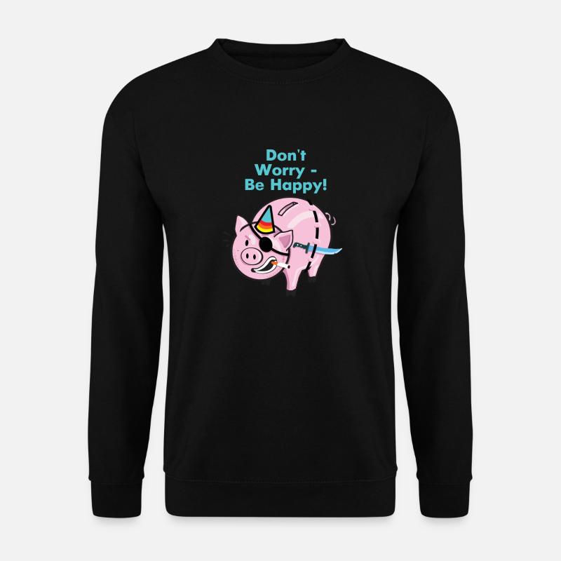 Pirate pig - Unisex Sweatshirt - black